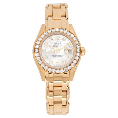 rolex pearlmaster yellow gold & diamonds ladies automatic watch price|Rolex pearlmaster 39 for sale.